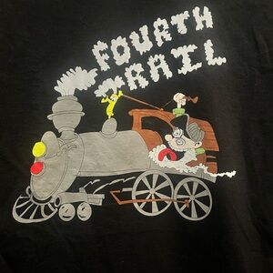 Black Graphic Train T-Shirt